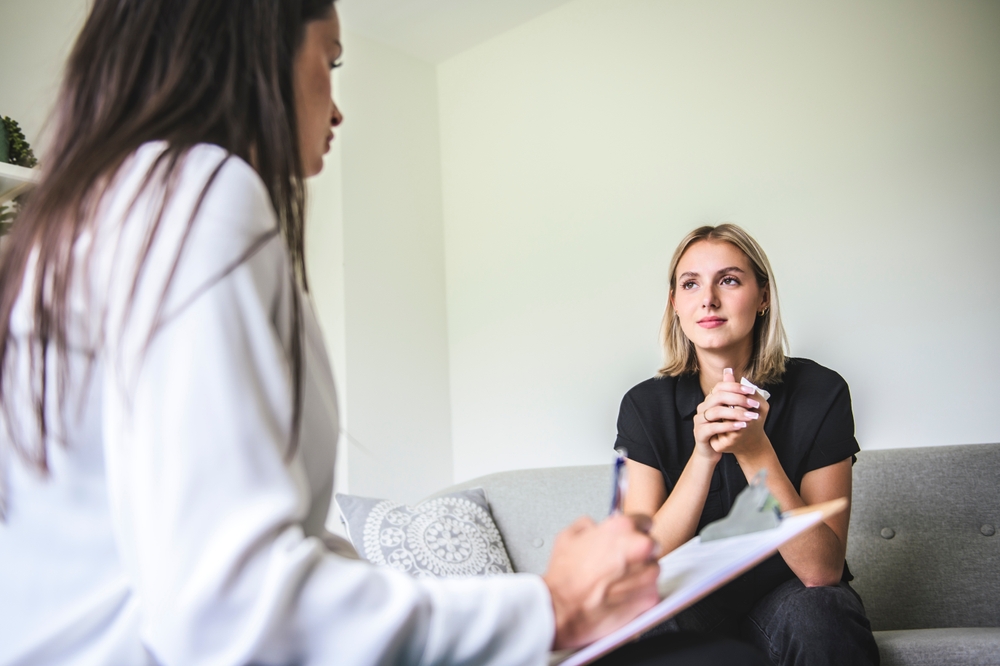 A Psychotherapist Supporting Depressed Teenage