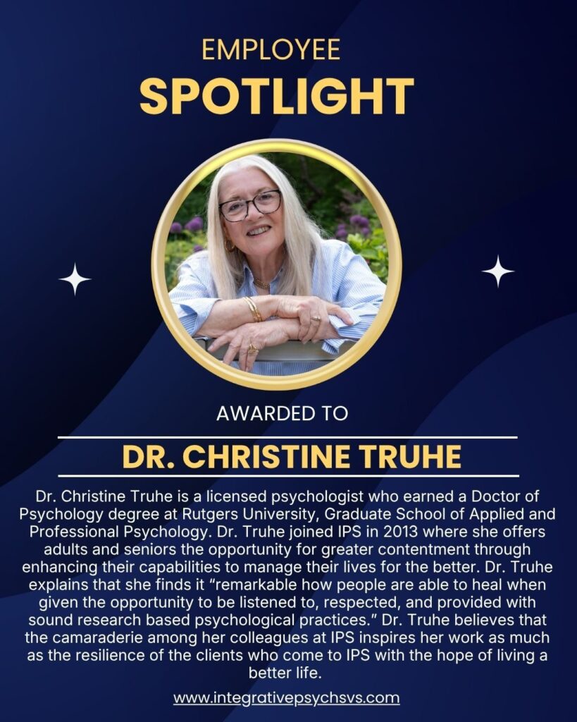 Employee Spotlight awarded to Dr. Christine Truhe
